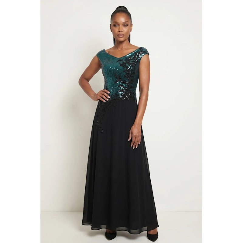 dark green sequin maxi dress & Black Dress, Greta | Luna Fashion House ADULT SIZE:X-SMALL | *SEPTEMBER 11 - 20 SHIP DATE* The Grey Chubby Invaders Shipping Delay 09/29/2023 - 10/01/2023 Emerald green The faux