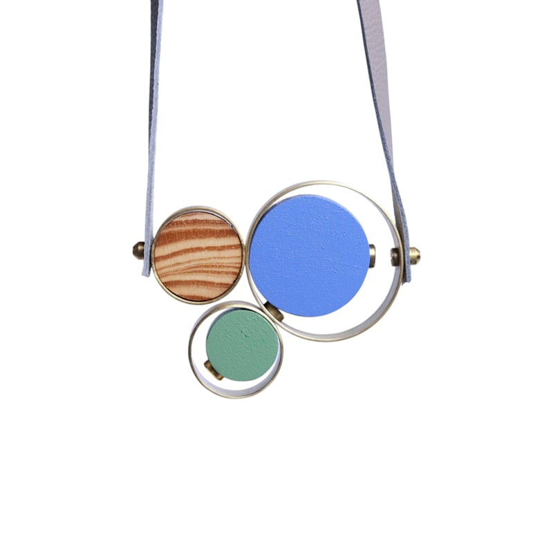 Green&Blue Triple Orbit Necklace | Svetlana Vukov | Wolf & Badger