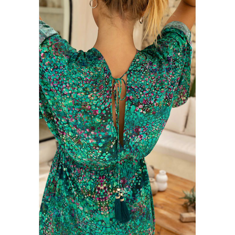 Thumbnail of Green Bubbles Capri Kimono Dress image