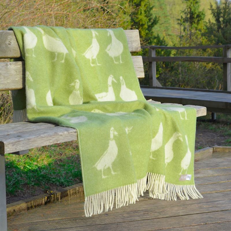 Thumbnail of Green Duck Wool Throw image