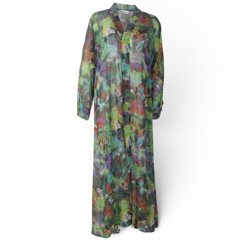 Thumbnail of Green Floral Casual Kimono image