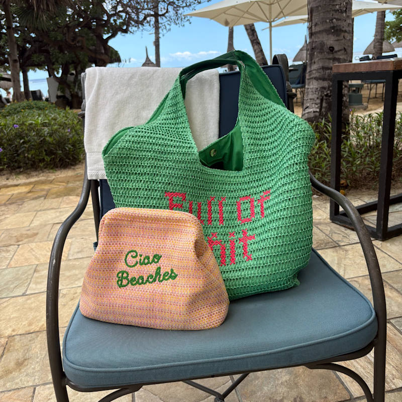 Thumbnail of Green Full Of Shit Beach Bag image