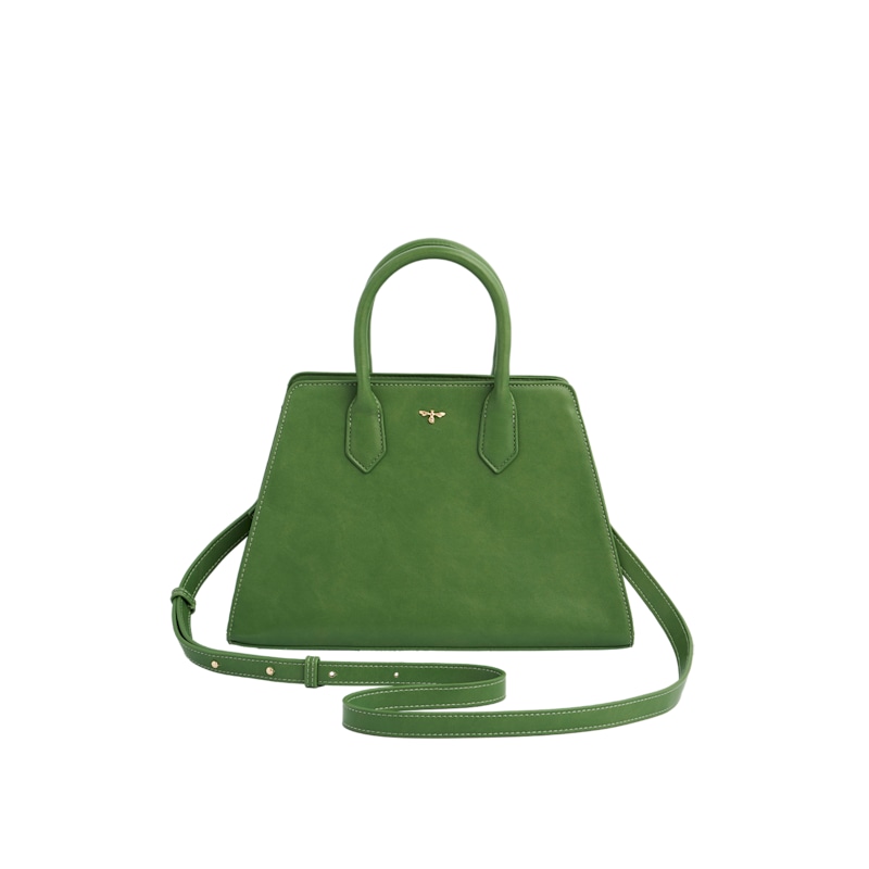 Thumbnail of Green Garden Floral Structured Tote Bag Medium image