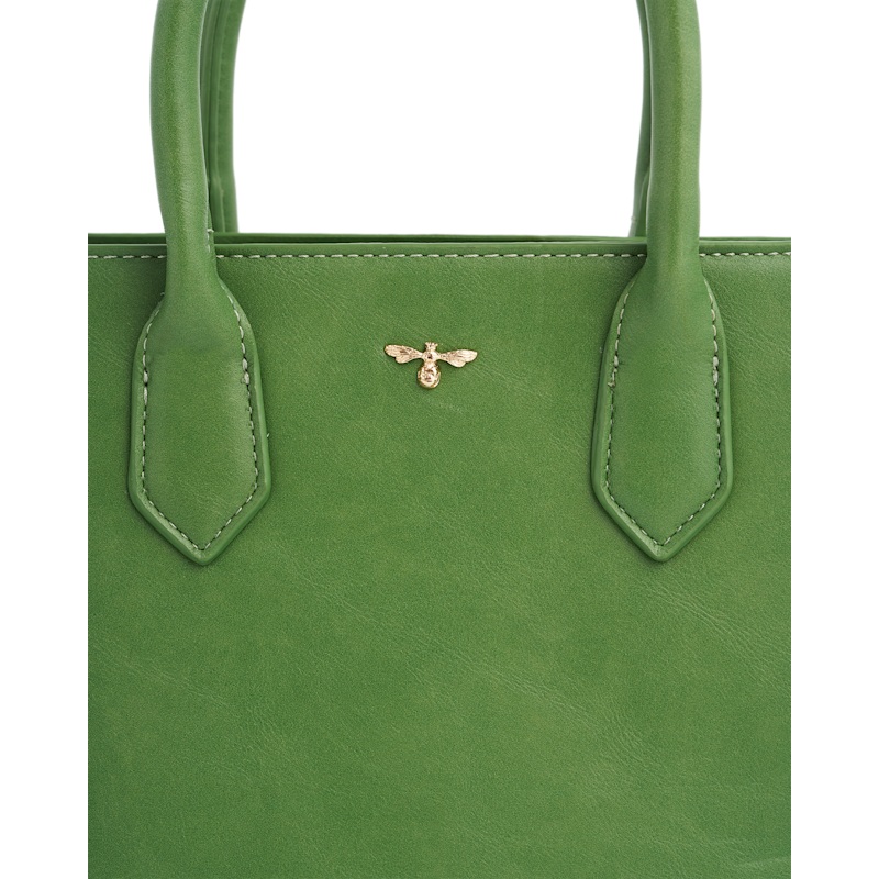 Thumbnail of Green Garden Floral Structured Tote Bag Medium image