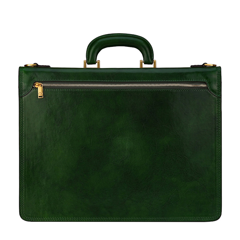 Thumbnail of Leather Briefcase - The Sound Of The Mountain - Green image