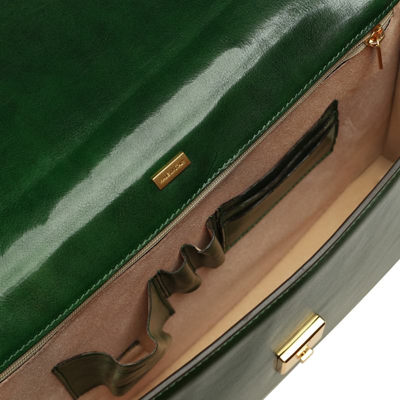Thumbnail of Leather Briefcase - The Sound Of The Mountain - Green image