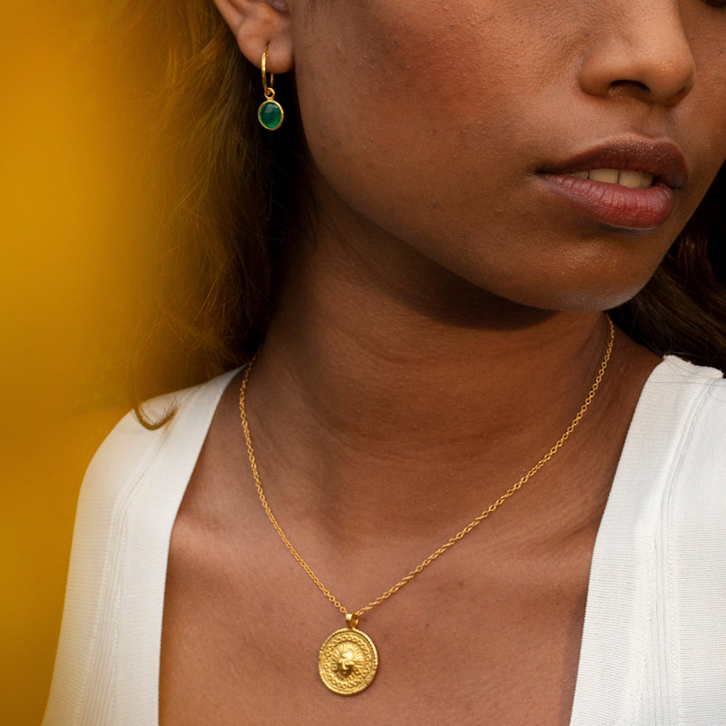 Thumbnail of Green Onyx Power Stone Earrings image