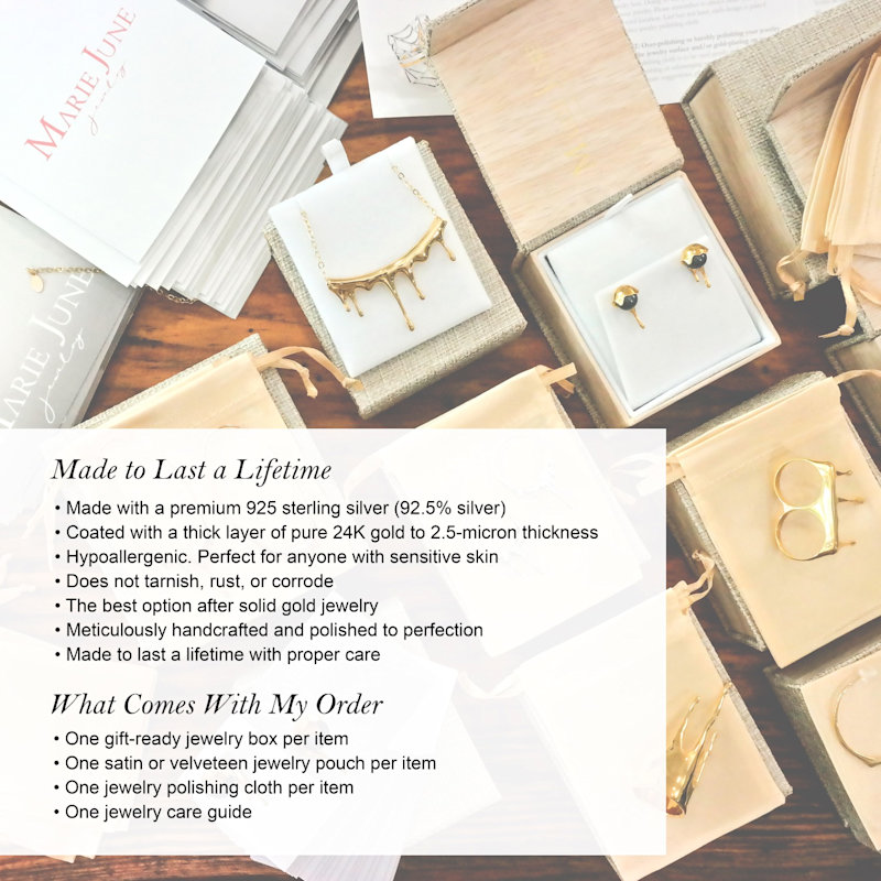 Thumbnail of Dripping Heart Gold Vermeil Stud Earrings image