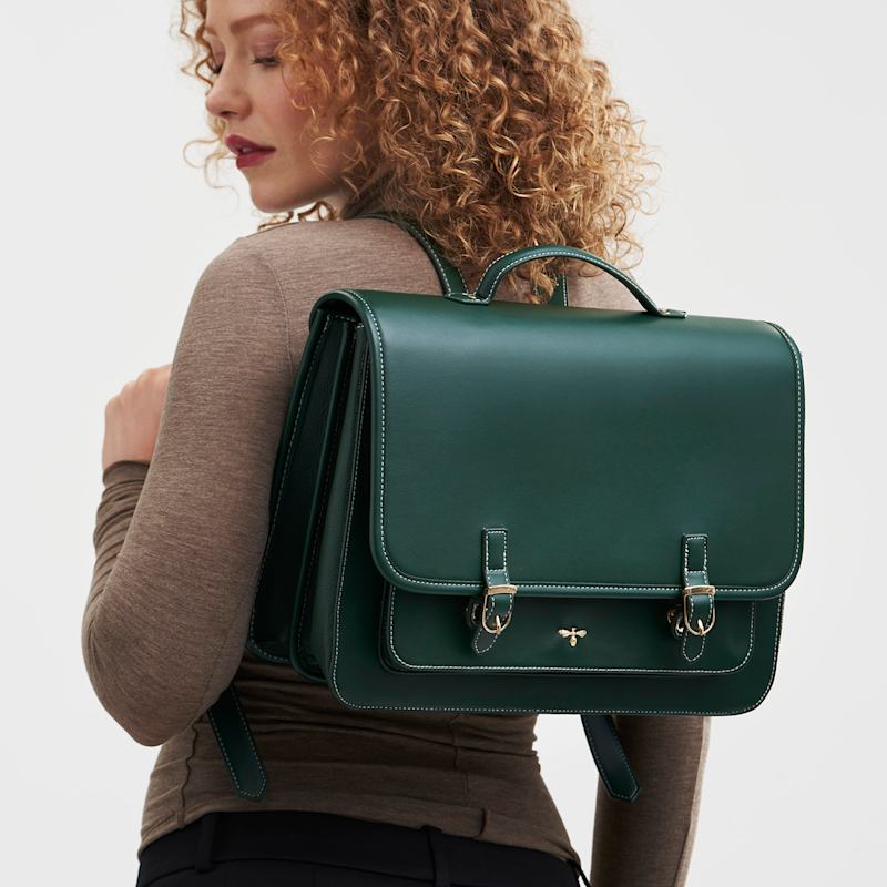 Thumbnail of Green Satchel Backpack Large image