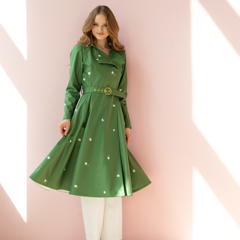 emerald green long sleeve prom dress Dark Green Mermaid Evening Dresses,Prom Dress with Long Sleeves,PD00463, US20W / Dark Navy main image 0