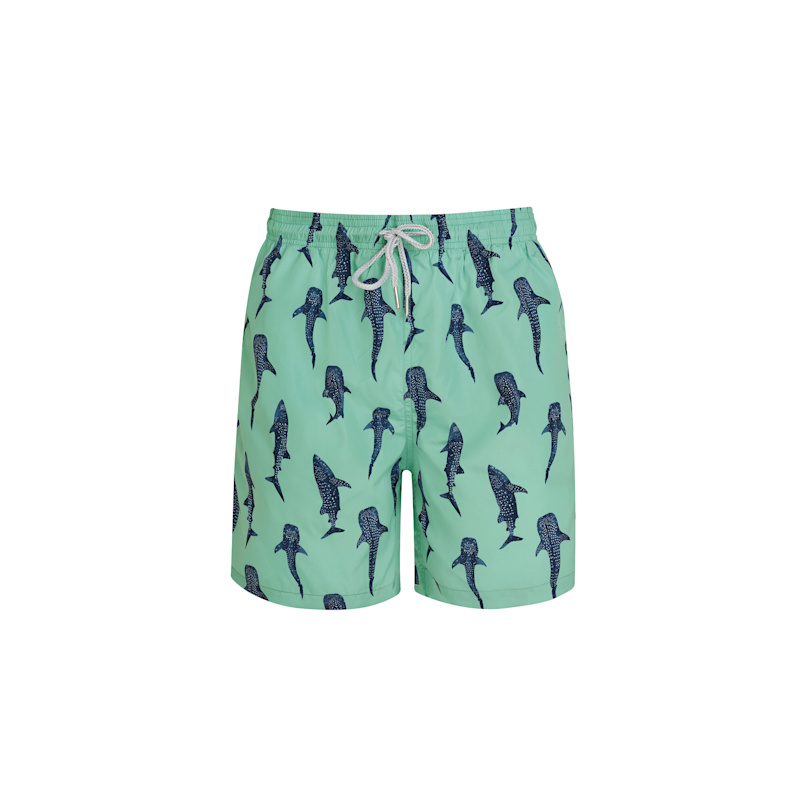 Thumbnail of Green Whale Shark Men's Swim Shorts image