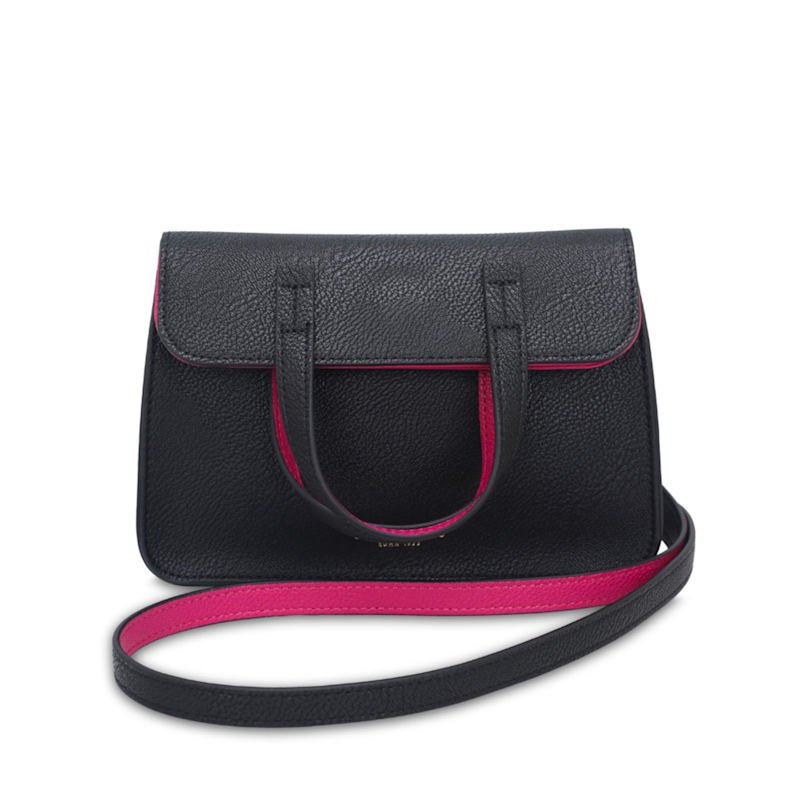 Thumbnail of Greta Handbag Black-Fuchsia image