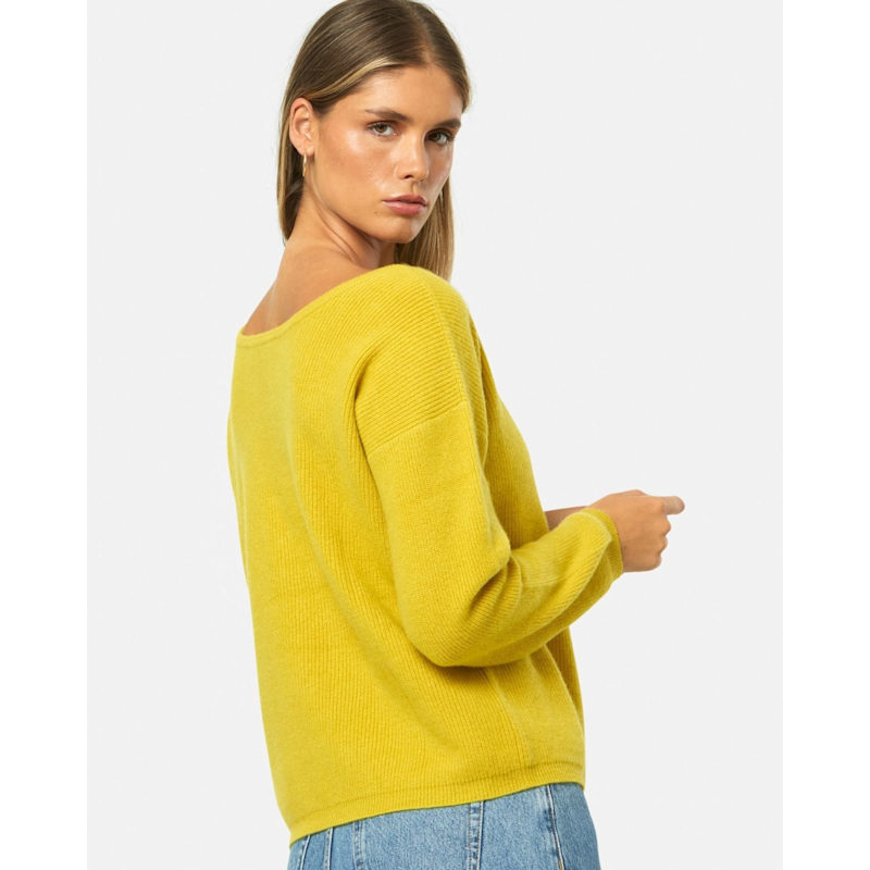 Thumbnail of Greta Yellow Ochre Cashmere Cardigan image