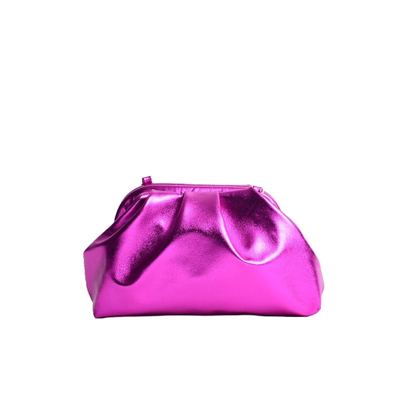 Thumbnail of Greville Metallic Clutch Bags - Magenta image