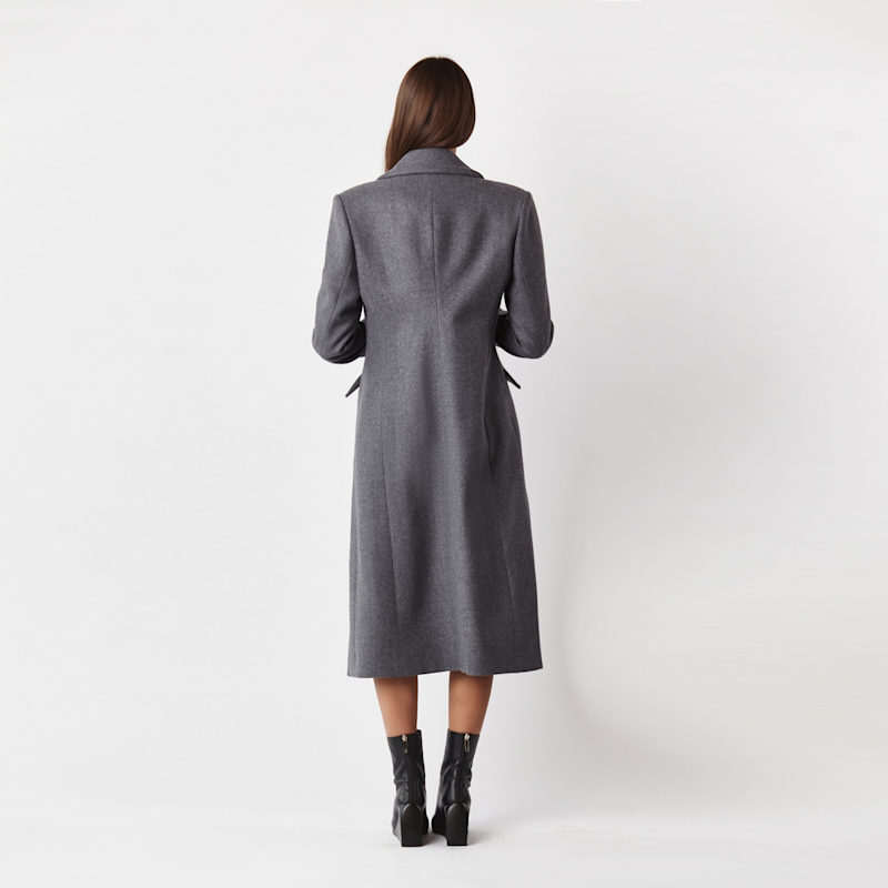 Thumbnail of Grey Classic Wool Coat image