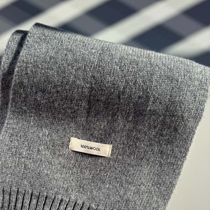 Thumbnail of Grey Color Wool Scarf - Australian Wool Scarf image