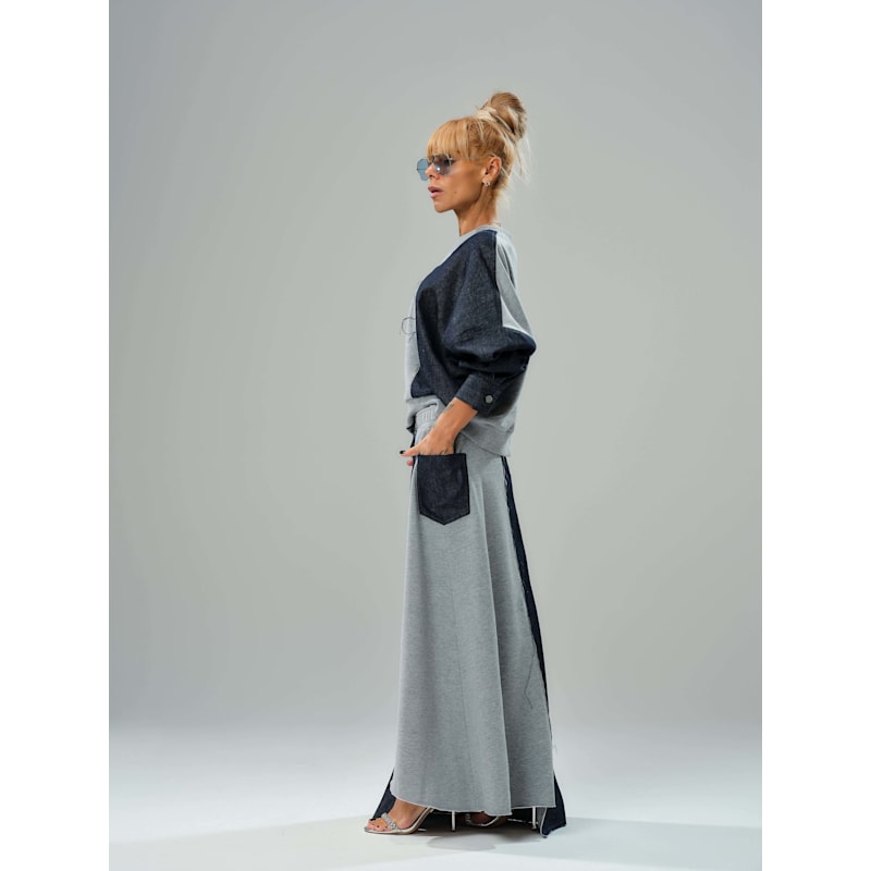 Thumbnail of Grey & Denim Co-Ord Set image