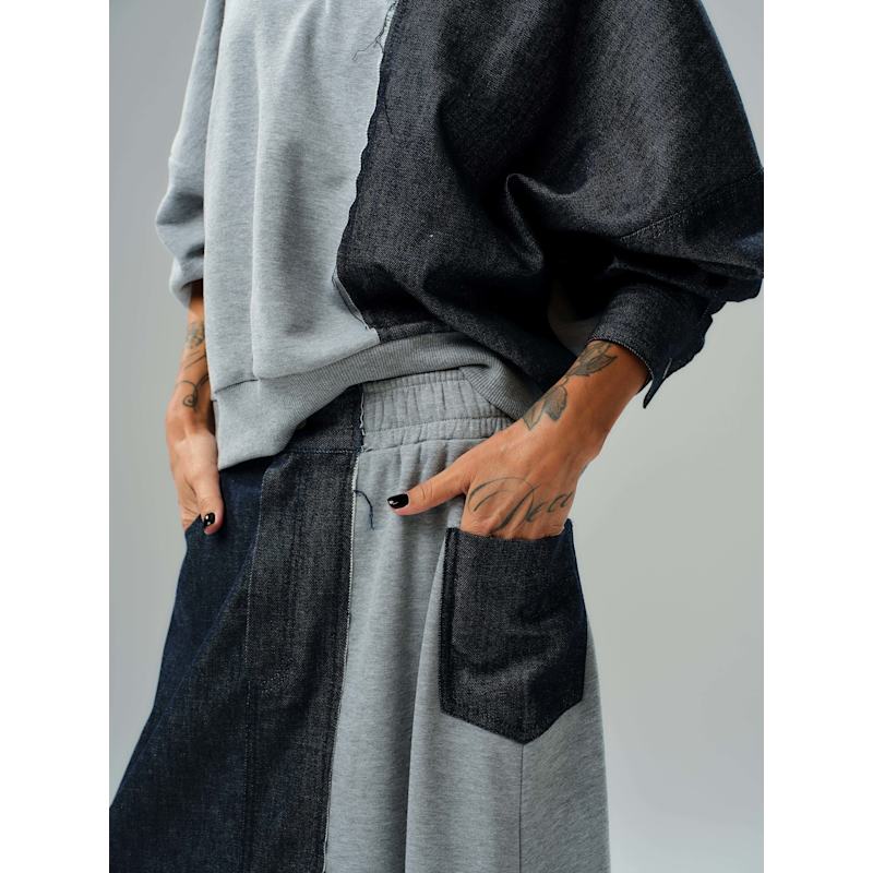 Thumbnail of Grey & Denim Co-Ord Set image