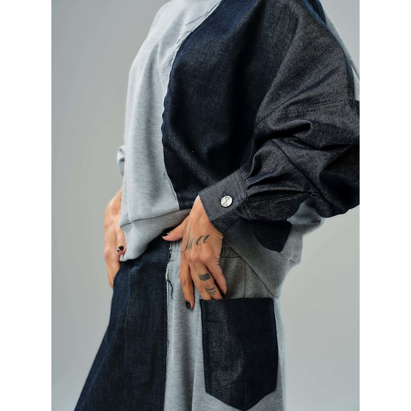 Thumbnail of Grey & Denim Co-Ord Set image