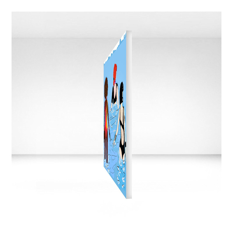 Thumbnail of Girls At The Beach  Art Print image