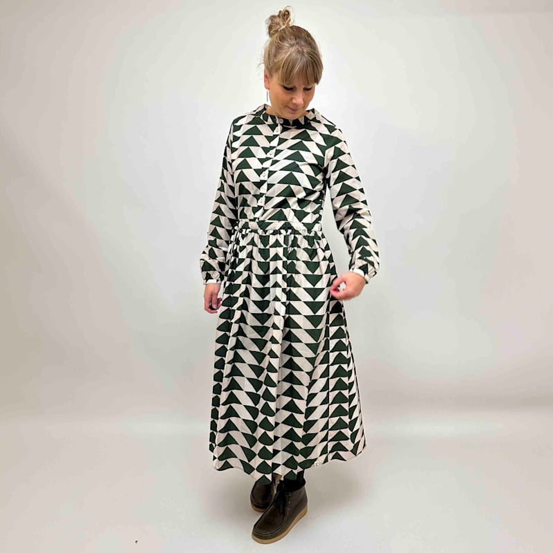 Thumbnail of Grobund Agnete Dress - Green Quilt Pattern image