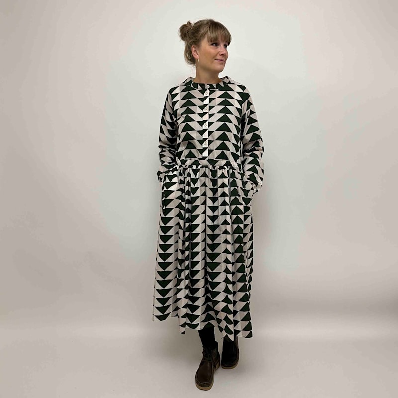 Thumbnail of Grobund Agnete Dress - Green Quilt Pattern image