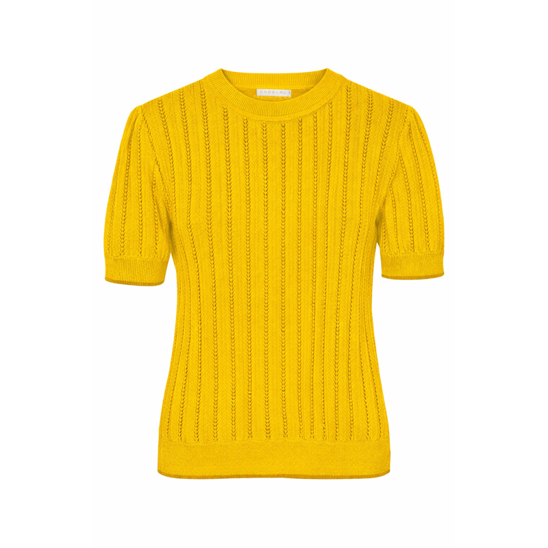 Thumbnail of Grobund Almine Tee – In Lemon With Contrast Trim image