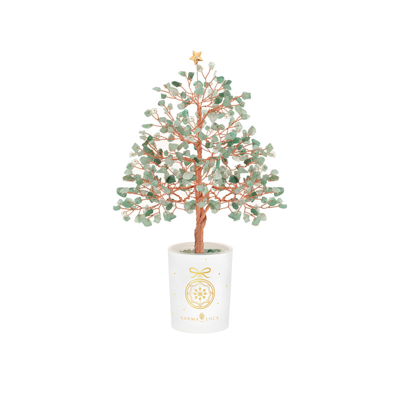 Thumbnail of Jade Crystal Tree With Star – Feng Shui Luck Holiday Decor – Everlasting Harmony image