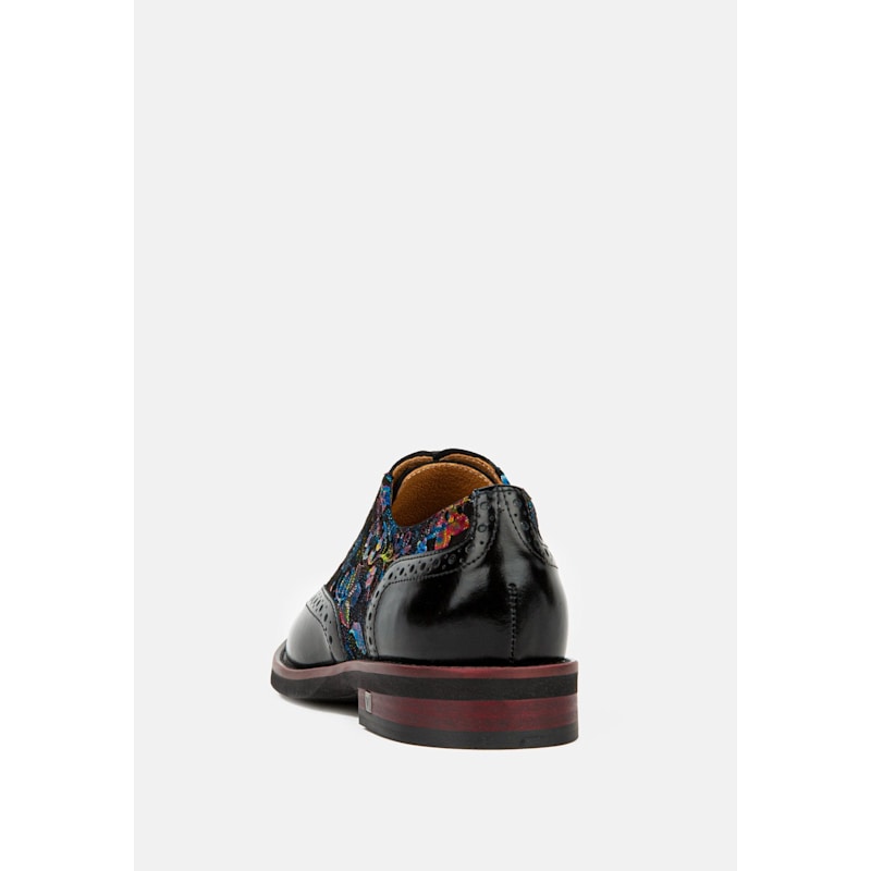Thumbnail of Vivienne - Black Flower - Womens Oxford Shoes image