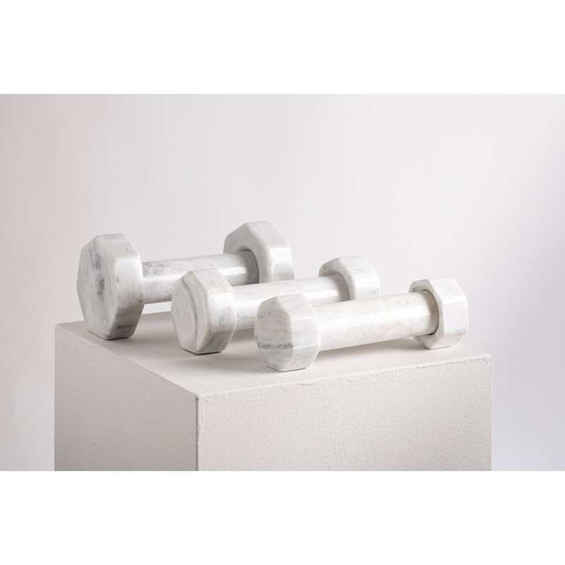 Thumbnail of Gym Dumbbells 1.5 Kilo Piece - White Marble image