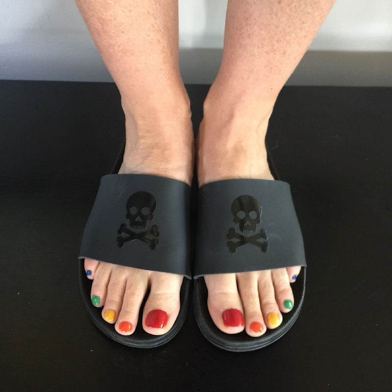 Thumbnail of Skull & Crossbones Slide Sandals image