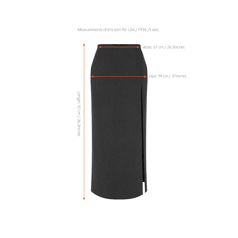 Thumbnail of Lea Twill Maxi Skirt In Grey image