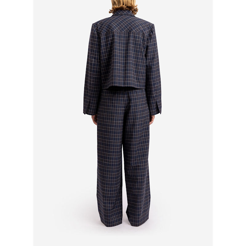 Thumbnail of Hager - Navy Blue Crop Blazer image
