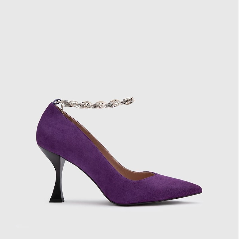 Thumbnail of Halltor Purple Suede Leather Women's Pump image