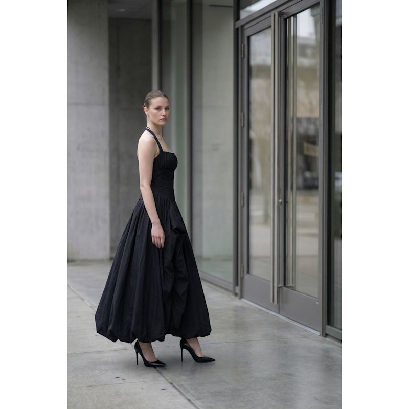 knee length dresses for ladies Cabot Sculpted Maxi Dress – AMY Atelier main image 1