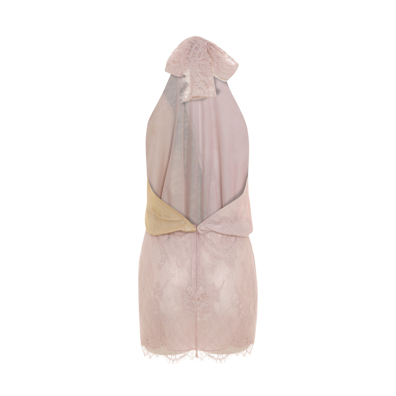 Thumbnail of Halter Neck Mini Dress In Dusty Rose image