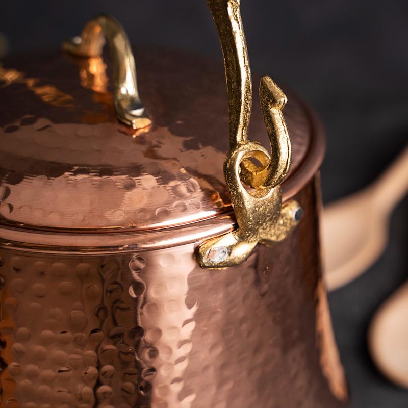 Thumbnail of Hammered Copper Storage Pots Set Of  Two With Lids image