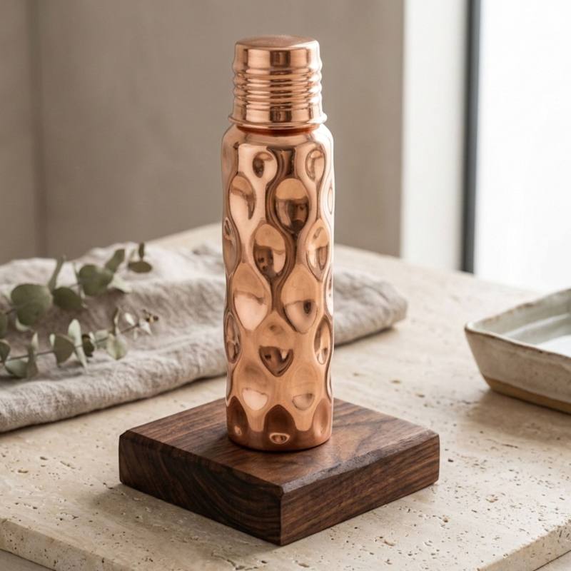 Thumbnail of Hammered Pure Copper Water Bottle image