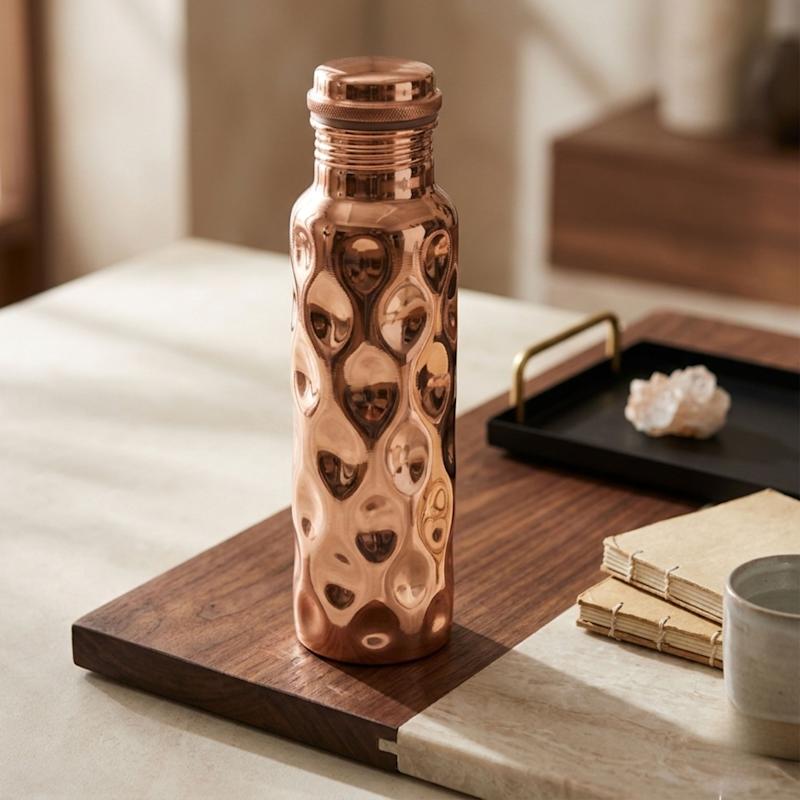 Thumbnail of Hammered Pure Copper Water Bottle image