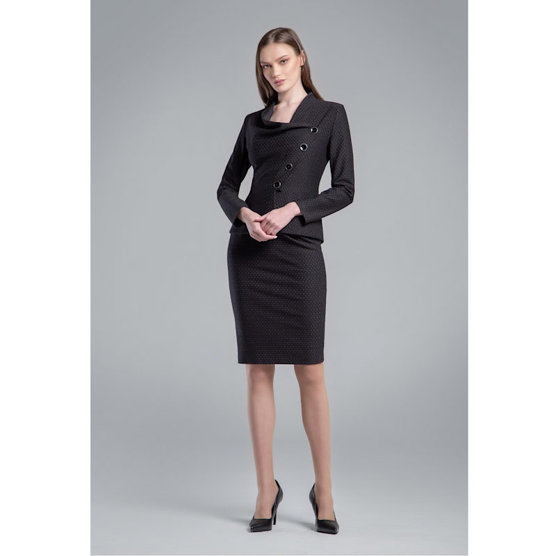 Hampstead Jacquard Jersey Tailored Pencil Skirt Rumour London - Main Image