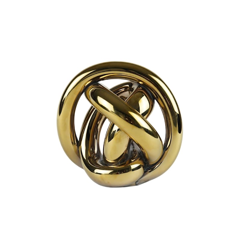 Thumbnail of Hand-Blown Glass Golden Ball Decor image