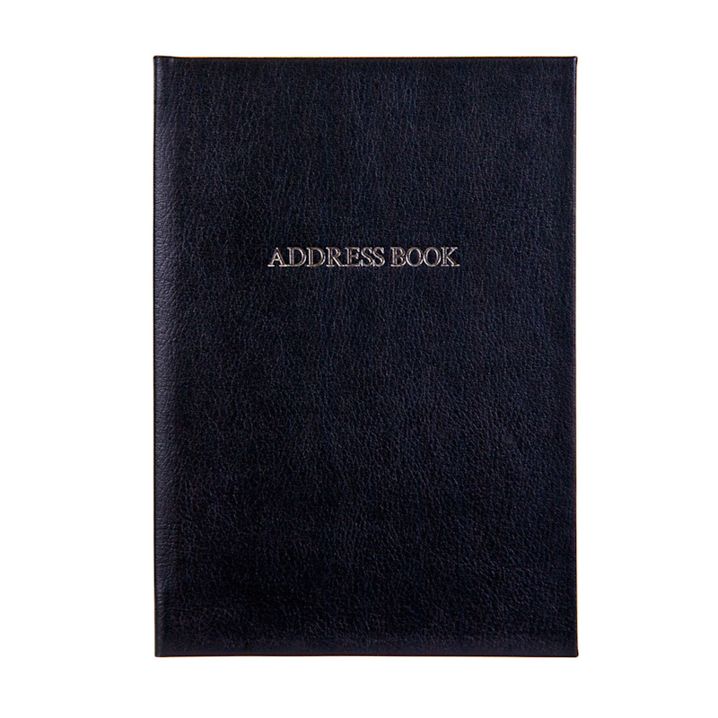 Thumbnail of Hand Bound Leather Address Book - Black image