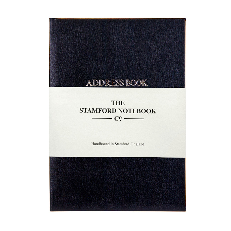 Thumbnail of Hand Bound Leather Address Book - Black image