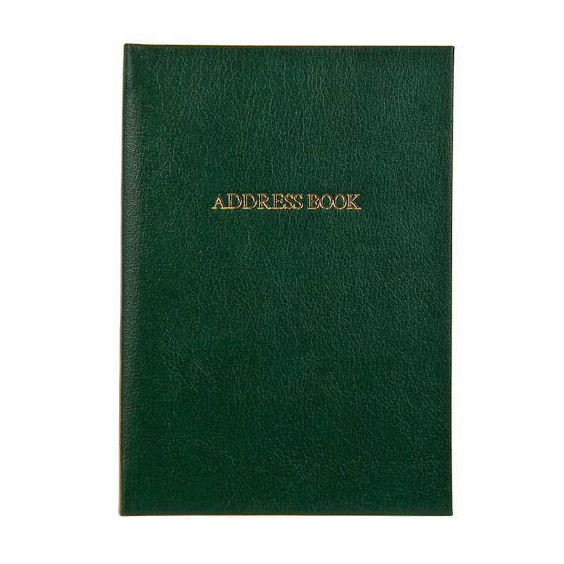 Thumbnail of Hand Bound Leather Address Book - Green image