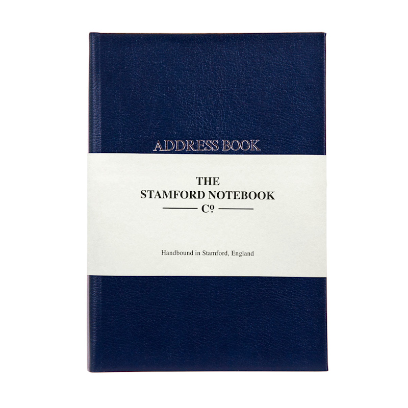 Thumbnail of Hand Bound Leather Address Book - Navy Blue image