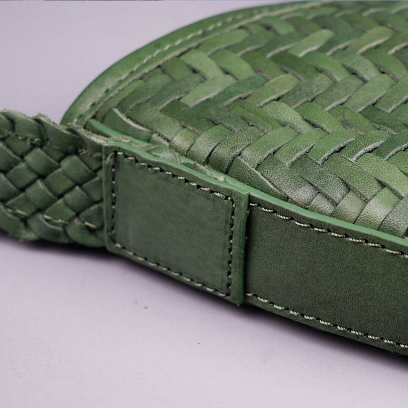 Thumbnail of Hand Weaving Leather Shoulder 'Susanna' - Green image