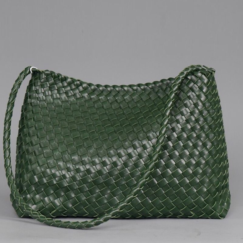 Thumbnail of Hand Weaving Shoulder Bag - Dark Green image