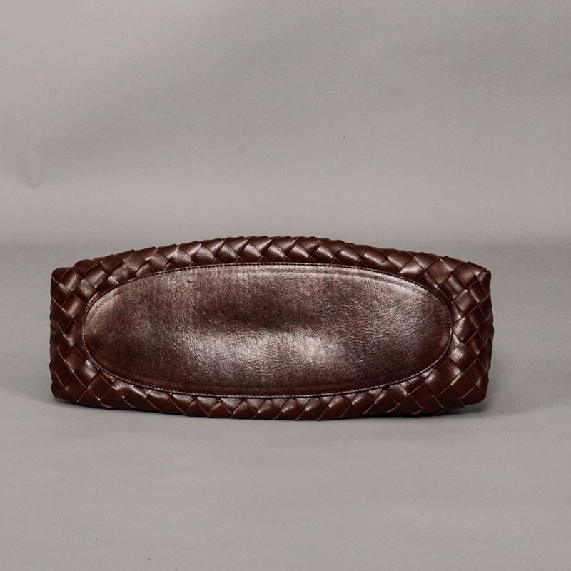 Thumbnail of Hand Woven Shoulder Bag 'Donna' - Brown image