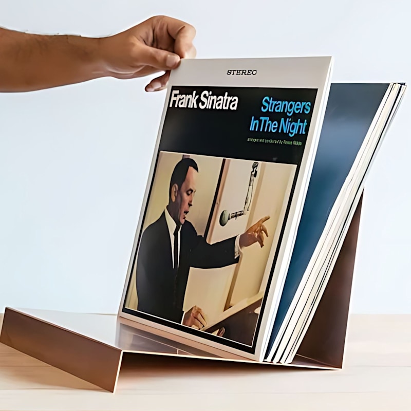 Thumbnail of Solid Copper Vinyl Record Stand image
