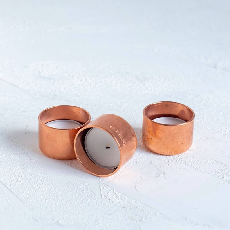 Thumbnail of Copper Tealight Holders Set Of Three image